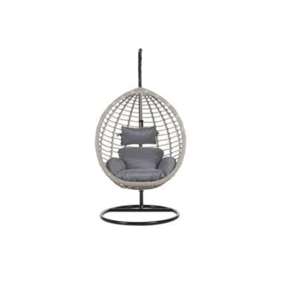Beliani Hangstoel TOLLO - Grijs Pe Rotan - Afbeelding 3