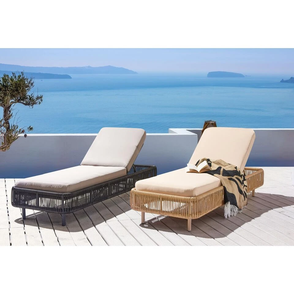 Beliani Tuinligstoel OSINI - Natuurlijk Pe Rotan - Afbeelding 2