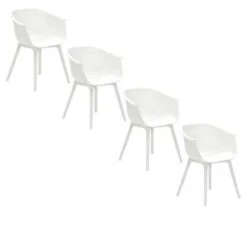 Garden Impressions Lexy Tuinstoel Wit - 4 Stuks