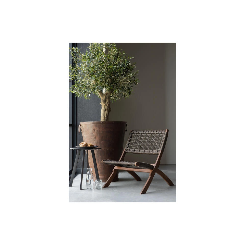 WOOOD Tuinklapstoel Ruit Lois - Hout - Donkerbruin - 73x60x78 - Afbeelding 4