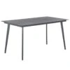 Beliani Eettafel MILETO - Grijs Aluminium