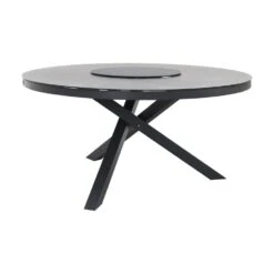 VDG Perth Ronde Tuintafel - Antraciet - Ceramic - 150 Cm