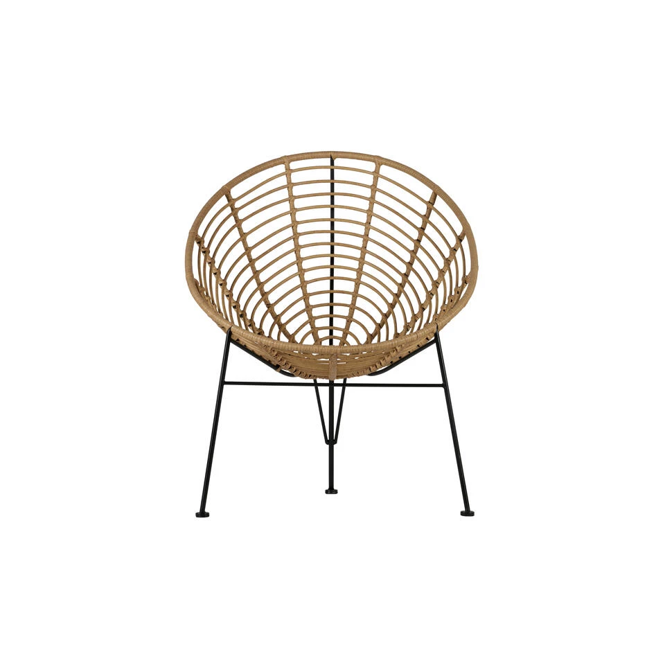 WOOOD Loungestoel Buiten Jane - PE/Metaal - Naturel - 88x72x81 - Afbeelding 4