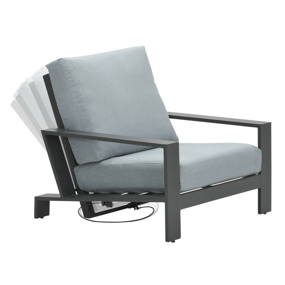 Garden Impressions Coba Verstelbare Lounge Tuinstoel - Mint Grey - Afbeelding 4