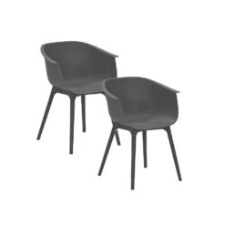 Garden Impressions Lexy Tuinstoel Donker Grijs - 2 Stuks