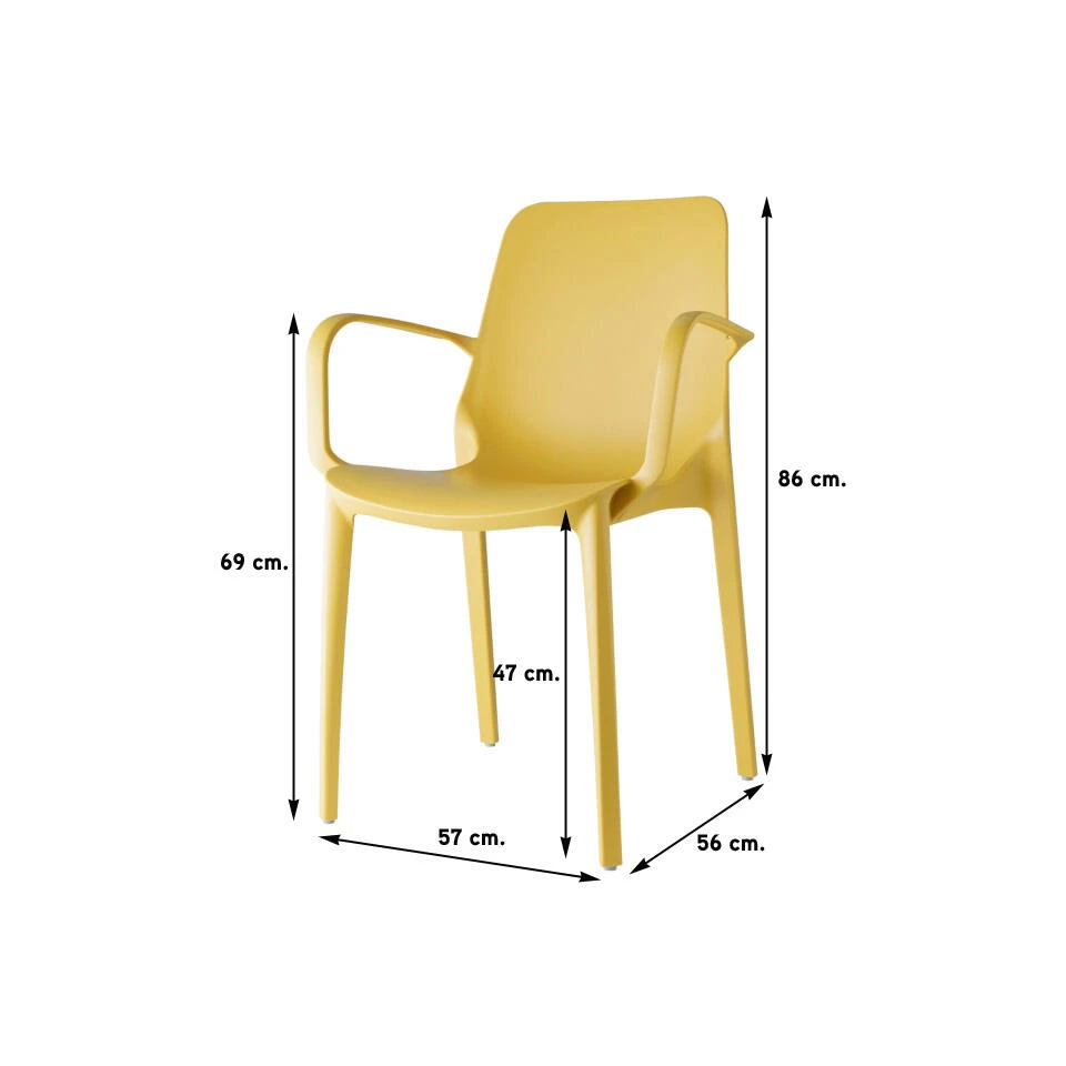 Scab Ginevra Armstoel - Geel - Afbeelding 2