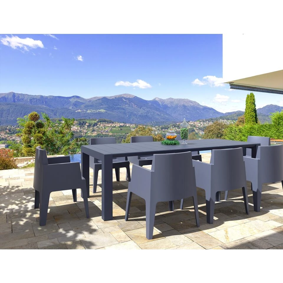 VDG Siesta Box Stapelbare Stoel - Donkergrijs - Afbeelding 3