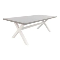 VDG Verona Betonlook Tuintafel 220 X 100 Cm. - White