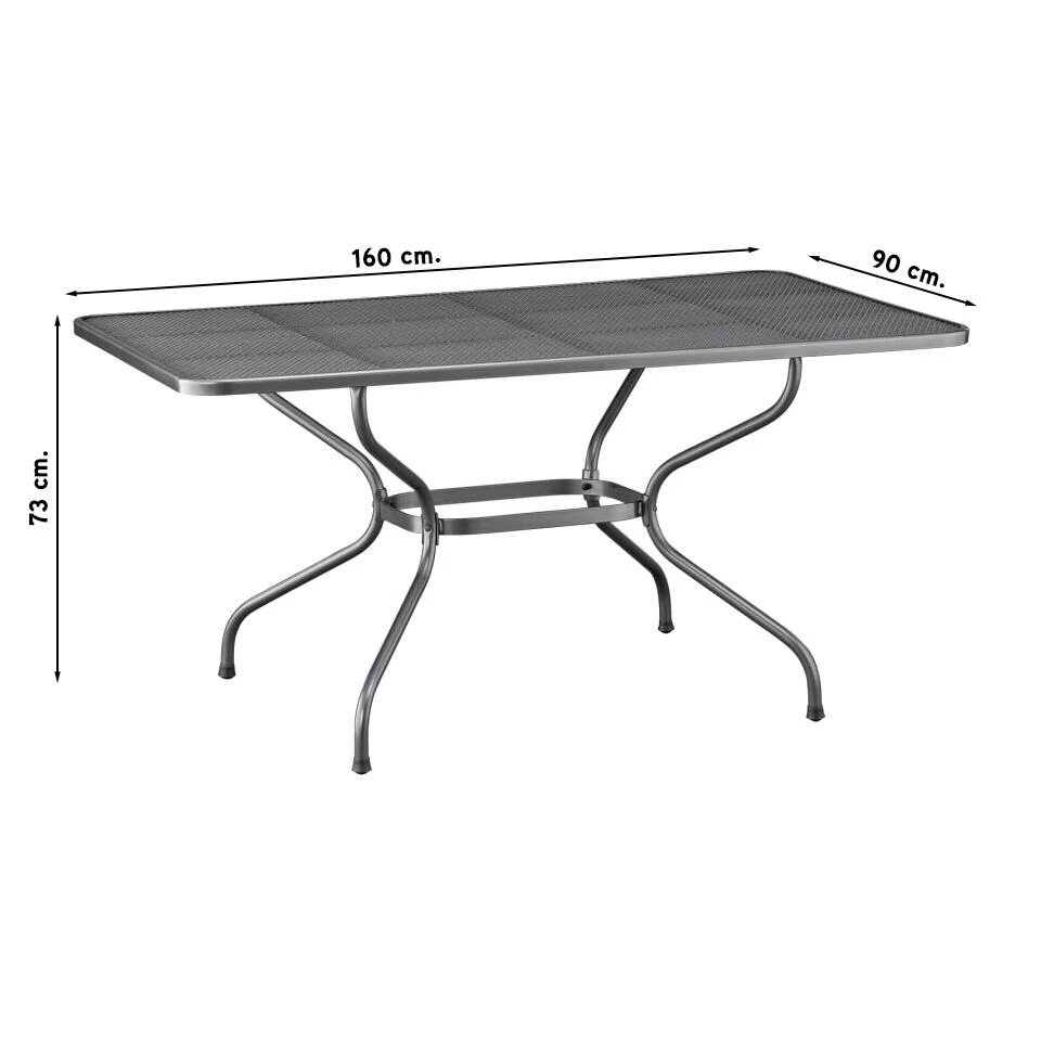 Kettler Strekmetaal Tafel 160x90 Cm - Afbeelding 2