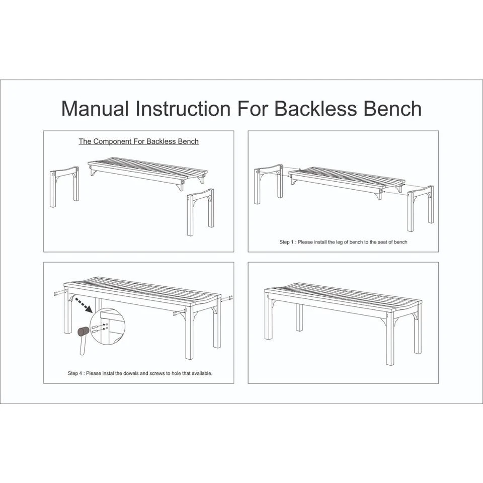Giga Meubel Tuinbank Teakhout - Naturel - 120cm - Bank Madison - Afbeelding 3
