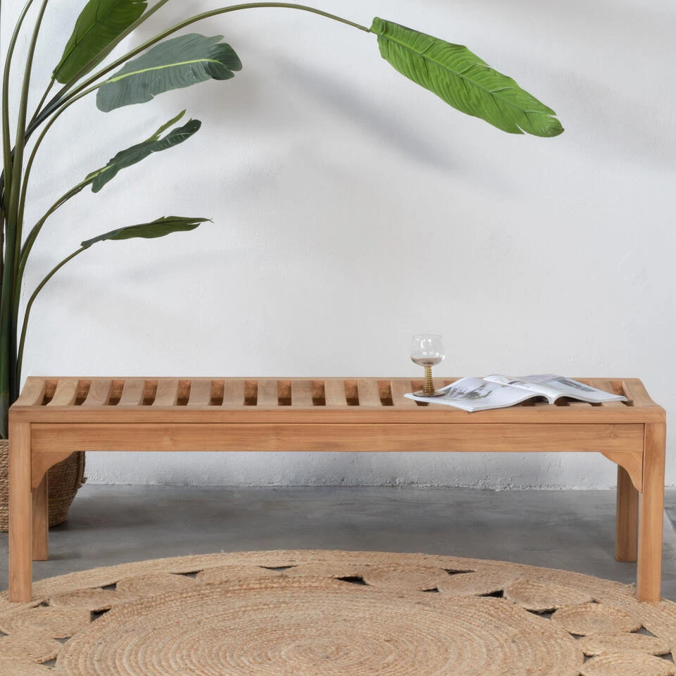Giga Meubel Tuinbank Teakhout - Naturel - 150cm - Bank Madison - Afbeelding 2