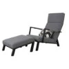 VDG Costa Relaxstoel + Hocker - Sunbrella - Light Grey