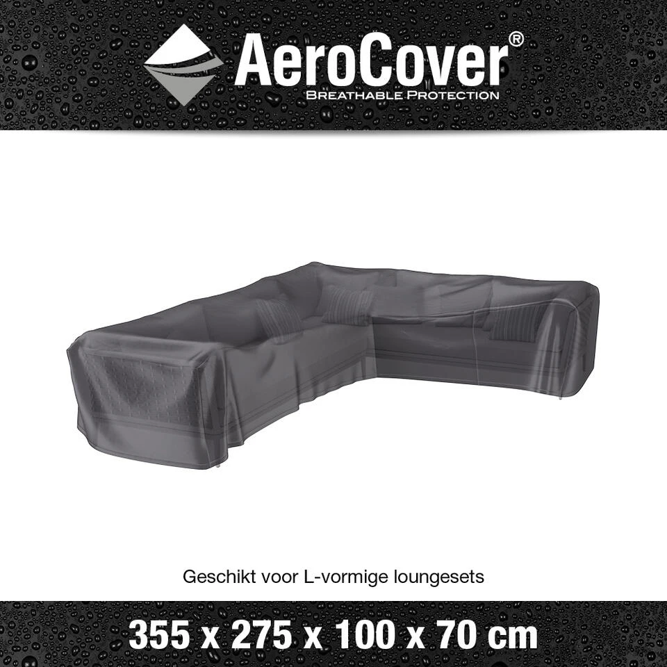 Aerocover Loungesethoes L-vorm 355x275 Cm - Rechts - Afbeelding 2
