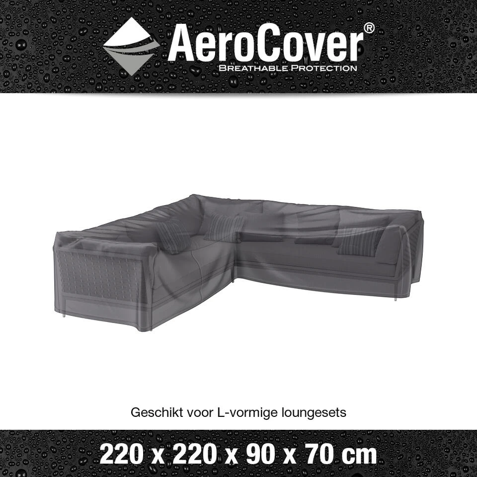Aerocover Loungesethoes L-vorm 220x220 Cm - Afbeelding 2