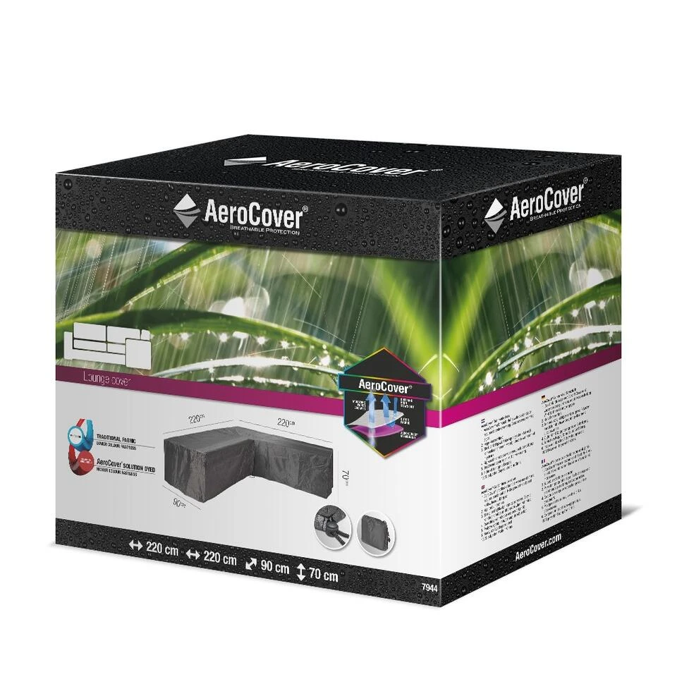 Aerocover Loungesethoes L-vorm 220x220 Cm - Afbeelding 3