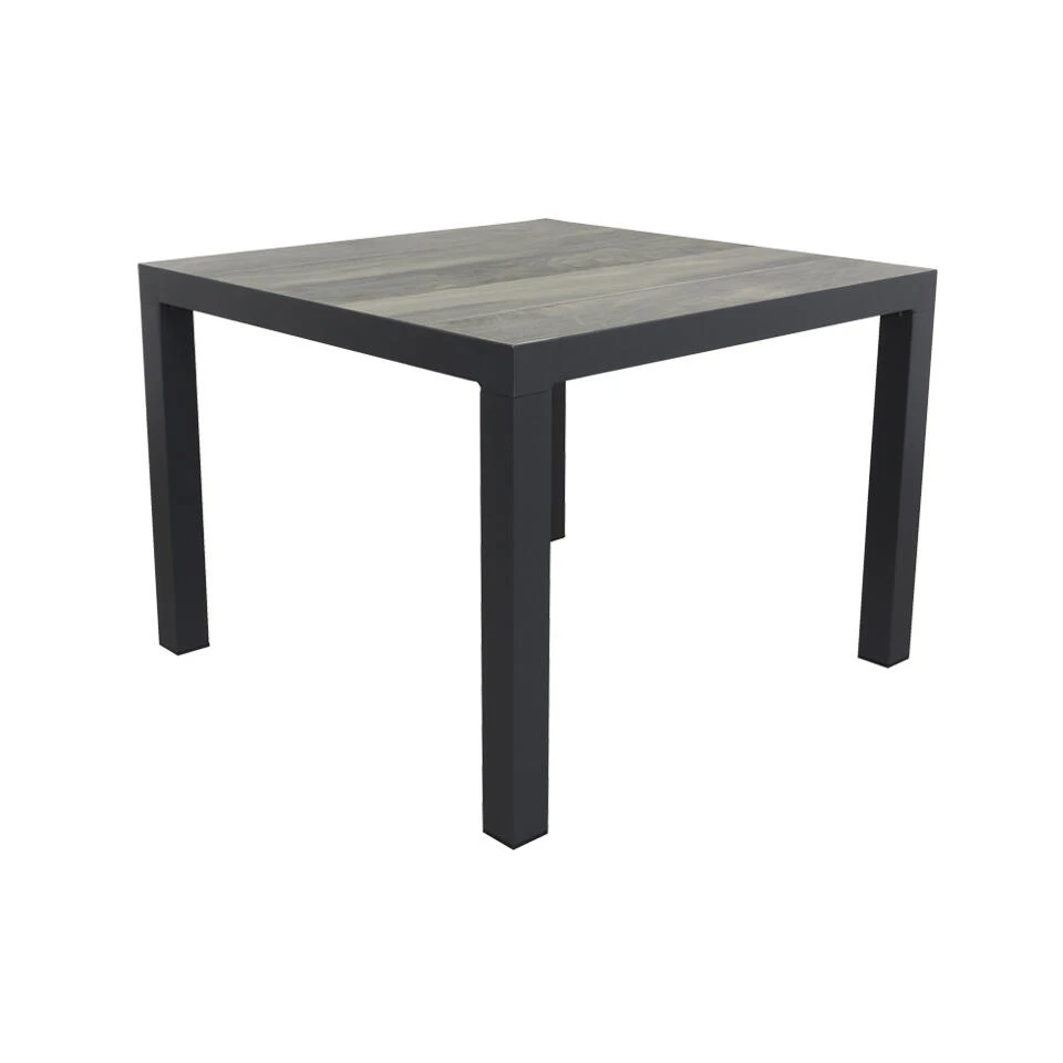 VDG Kings Tuintafel 100x100 Cm. - Antraciet - Houtlook