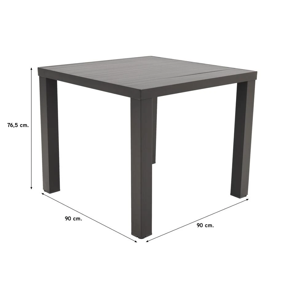 VDG Lena Tuintafel Antraciet - 90 X 90 Cm - Afbeelding 2