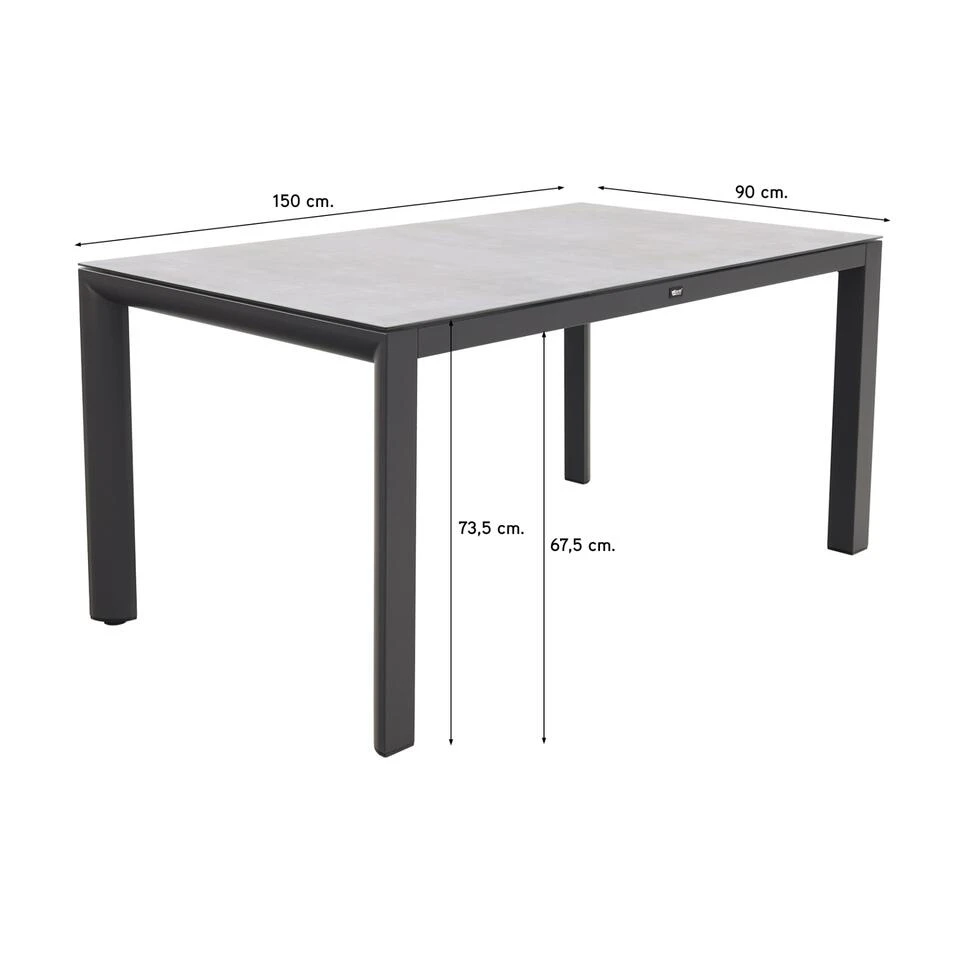 VDG Baltimor Dining Tuintafel - 150 X 90 Cm - Afbeelding 2