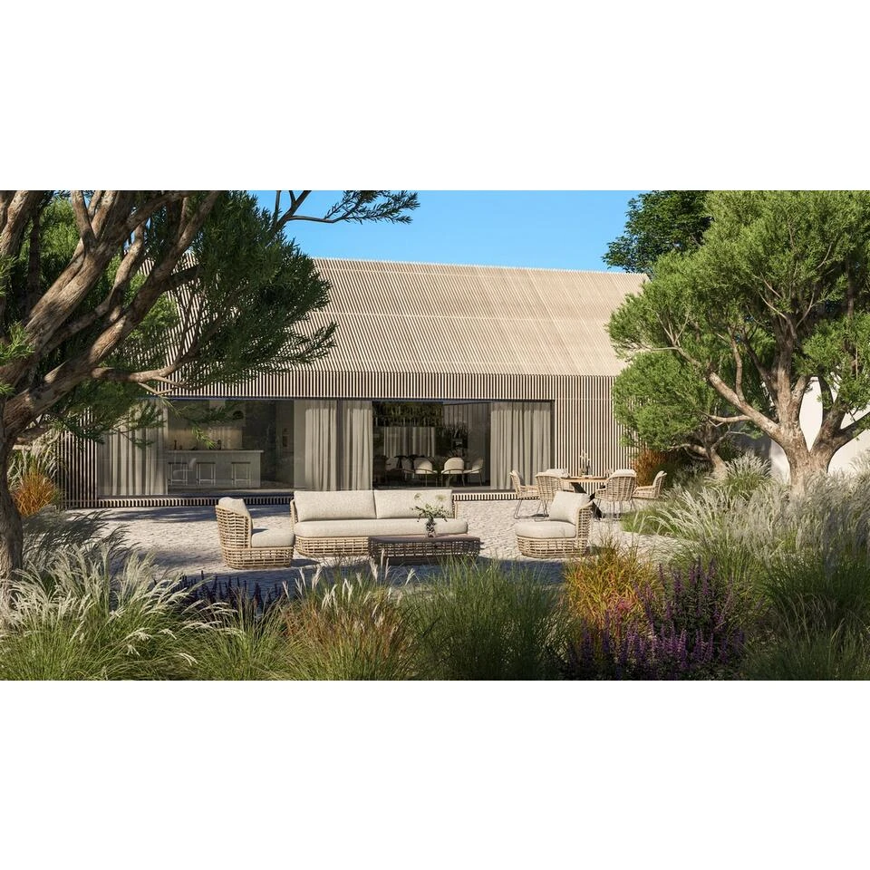 4SO Lugano Salontafel - Teak Tafelblad - 130x80x30 Cm - Afbeelding 4