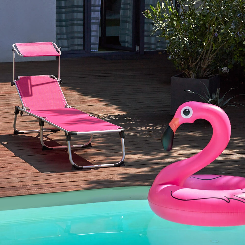 Tectake - Ligbed Zonnestoel Aurelie - Zwart - Afbeelding 3