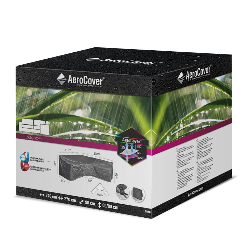 Aerocover Loungesethoes 270x270x90x65 Cm - L- Vorm Trapeze - Afbeelding 3