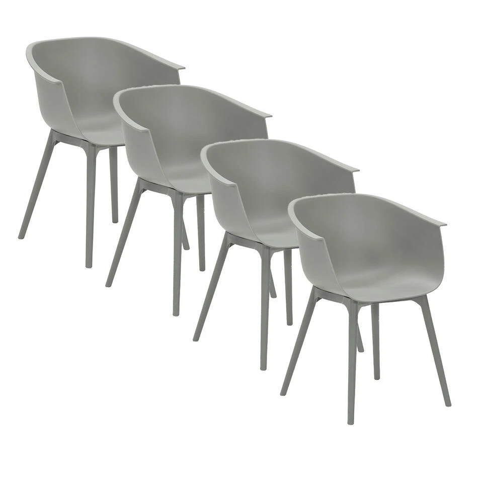 Garden Impressions Lexy Tuinstoel Licht Grijs - 4 Stuks