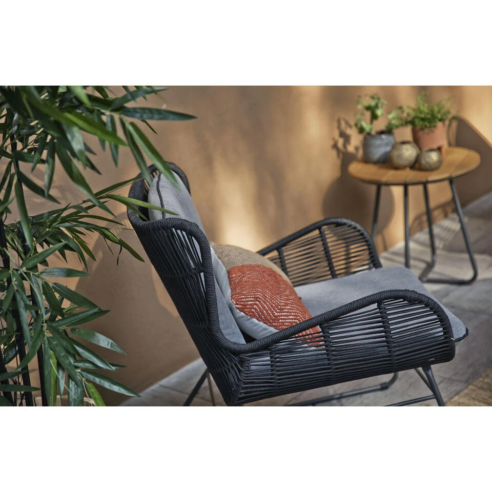 Exotan Loungestoel Outdoor Grace - Touw - Antraciet - Set Van 2 - Afbeelding 3