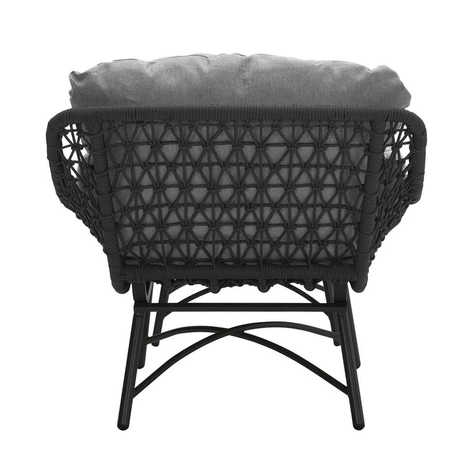 Garden Impressions Selene Loungestoel En Kent Bijzettafel - Zwart - Afbeelding 2