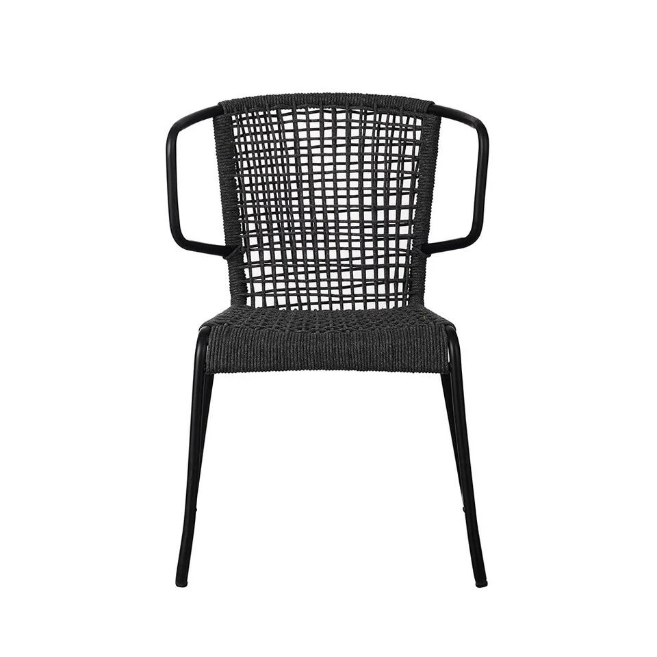 Tuinstoel Dora Touw Antraciet - 61x57x77 Cm - Touw - Grijs - Afbeelding 3