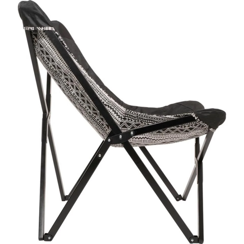 Aztec Vlinderstoel Zwart/wit - Stof - Zwart - Afbeelding 3