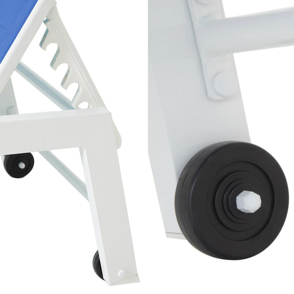 Happy Garden Zonnebedden BARBADOS - Blauw - Aluminium - Afbeelding 4