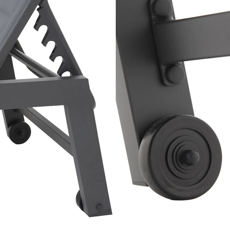 Happy Garden Zonnebedden BARBADOS - Grijs - Aluminium - Afbeelding 3