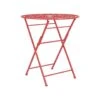 Beliani Tuintafel SCARIO - Rood Ijzer