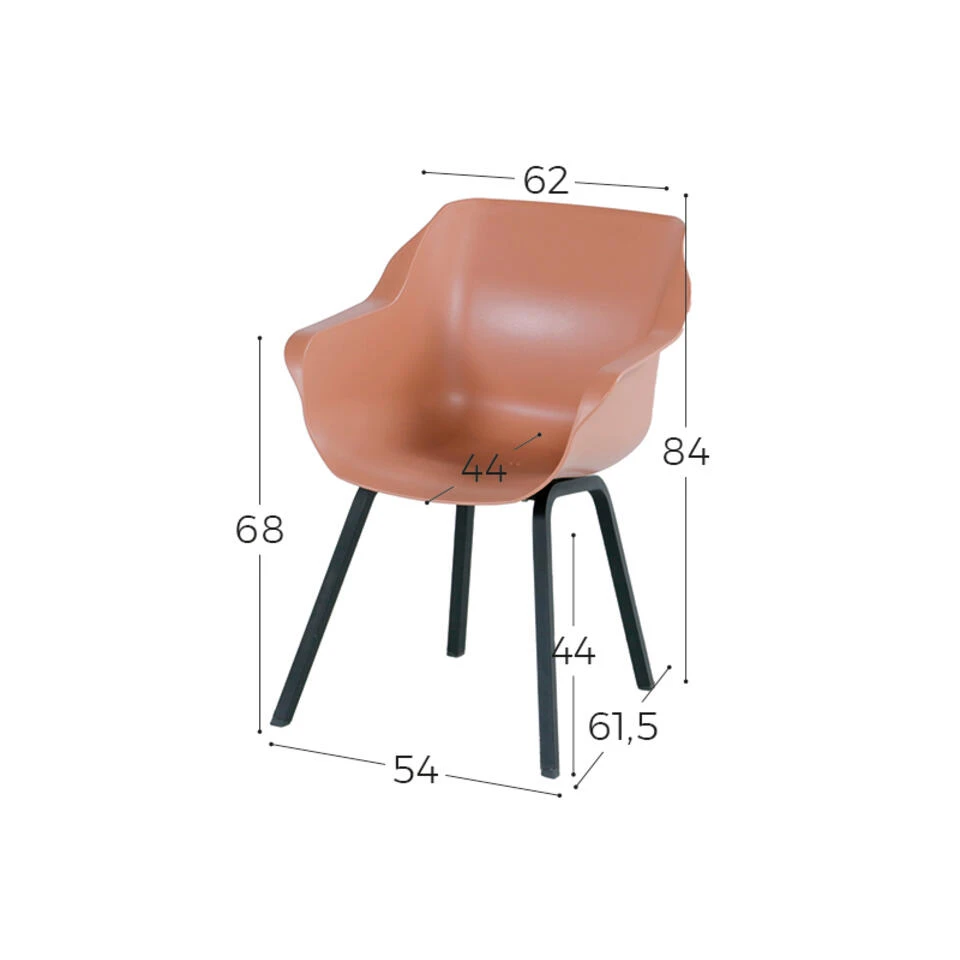 Hartman Sophie Element Dining Armstoel- Italian Terra - 2 St. - Afbeelding 2