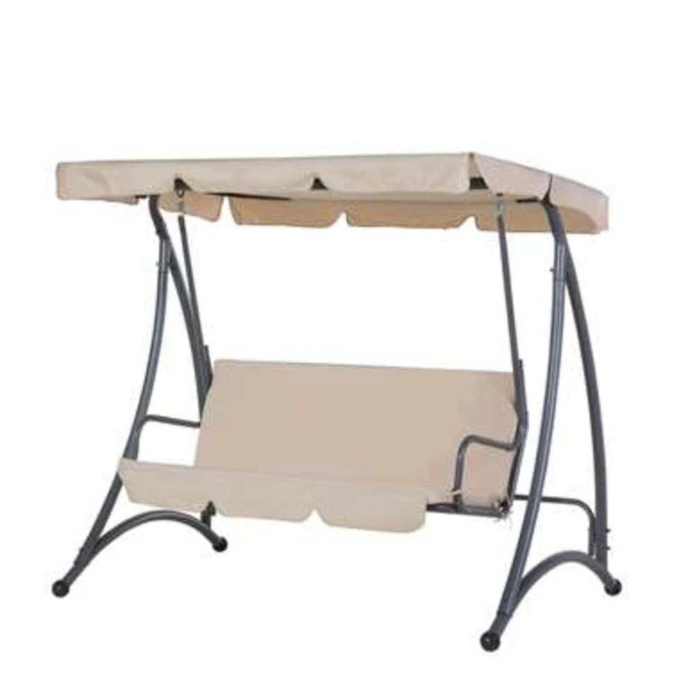 Beliani Schommelbank TEMPLE - Beige Polyester