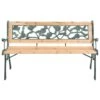 VidaXL Houten Tuinbank Met Rozenmotief Bank Terrasbank Buitenbank Bankje