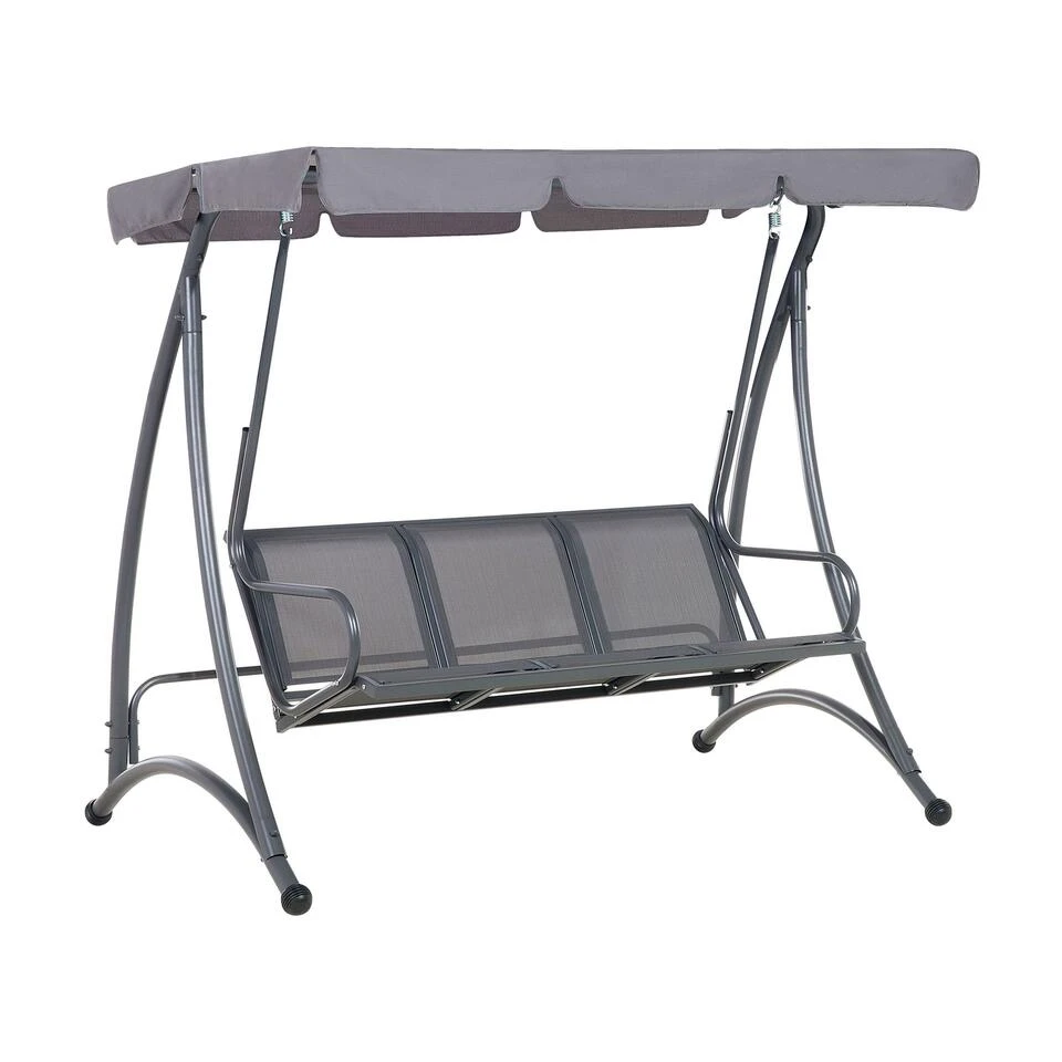 Beliani Schommelbank BOGART - Grijs Polyester