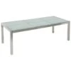 Beliani Eettafel GROSSETO - Transparant Veiligheidsglas, Rvs