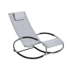 Beliani Tuinligstoel CAMPO - Grijs Polyester, Pvc