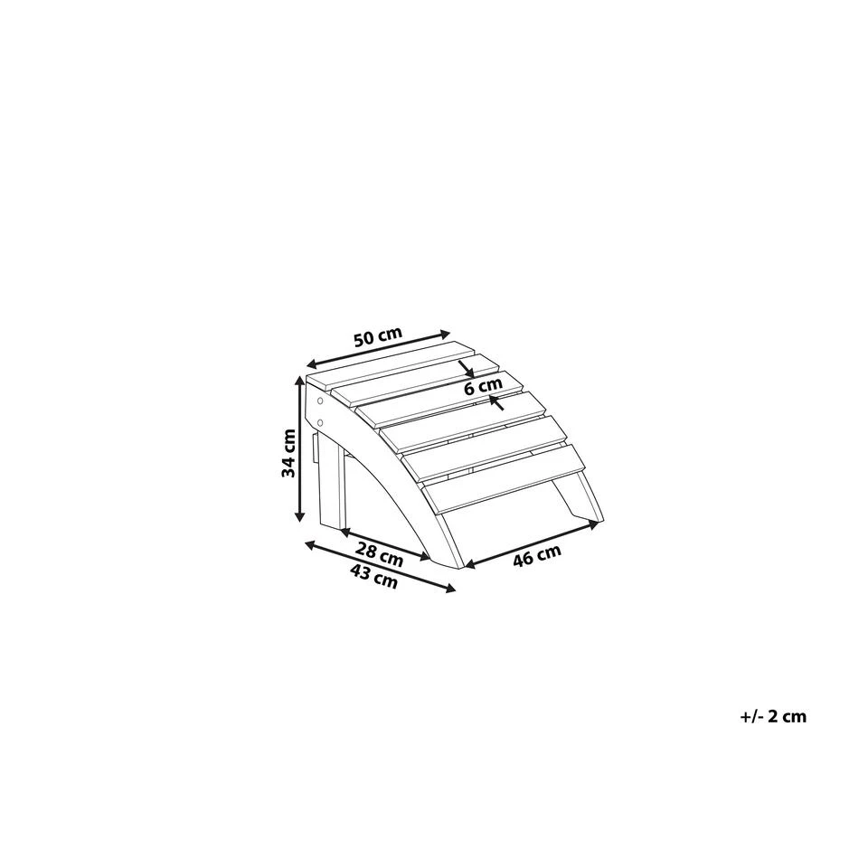 Beliani Voetenbankje ADIRONDACK - Wit Kunsthout - Afbeelding 3