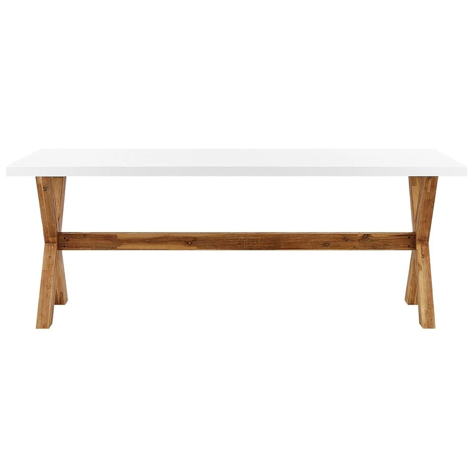 Beliani Eettafel OLBIA - Wit Vezelcement - Afbeelding 4