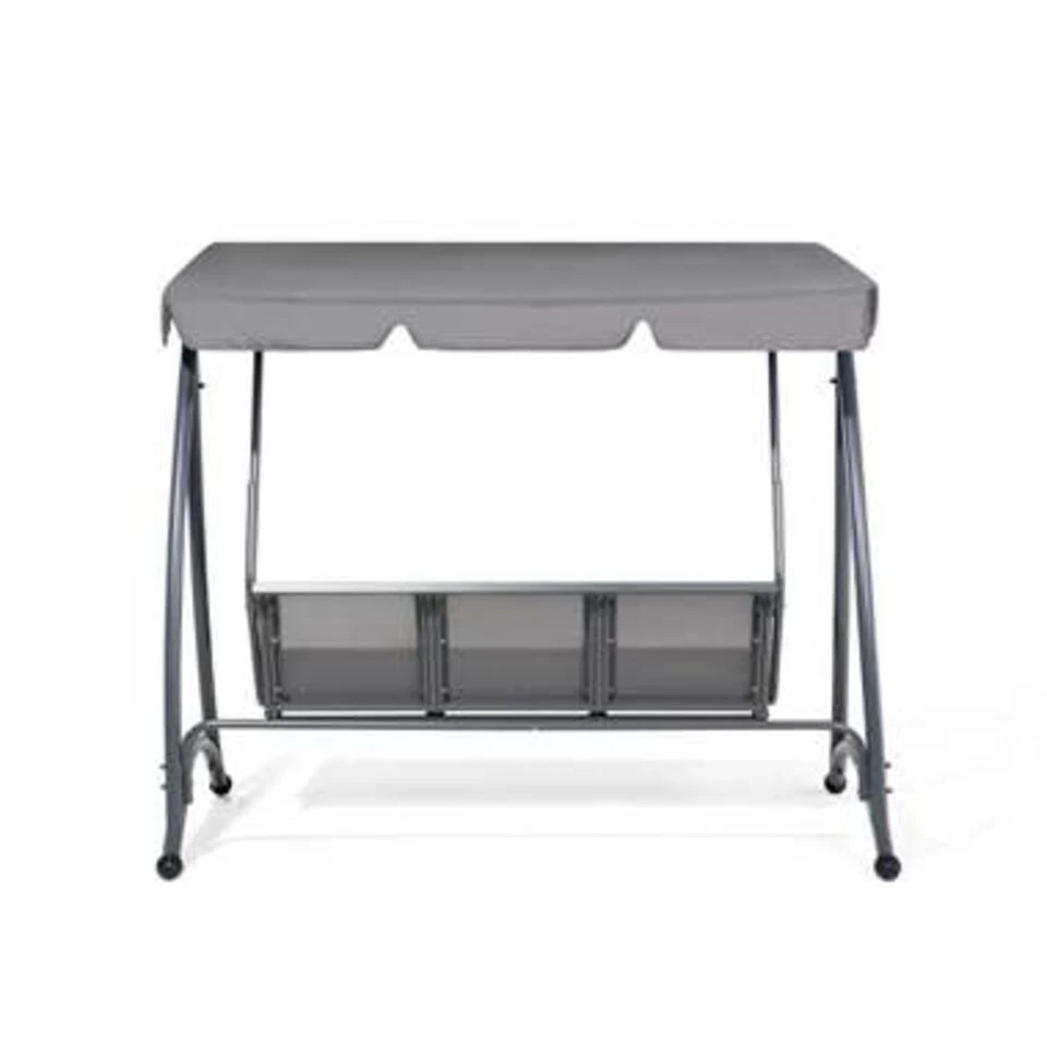 Beliani Schommelbank BOGART - Grijs Polyester - Afbeelding 4