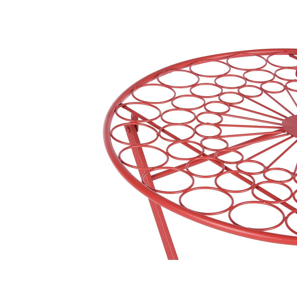 Beliani Tuintafel SCARIO - Rood Ijzer - Afbeelding 4
