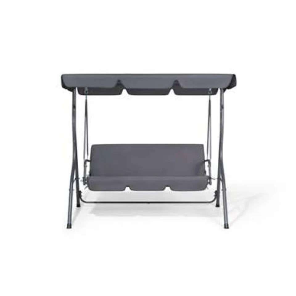 Beliani Schommelbank CHAPLIN - Grijs Polyester - Afbeelding 3