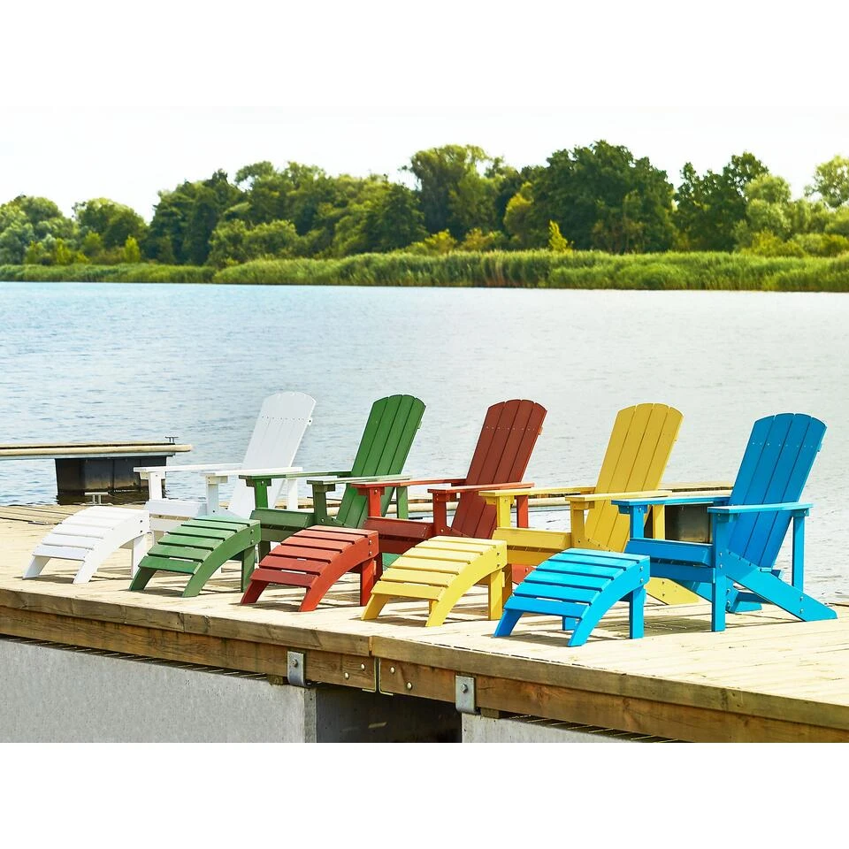 Beliani Tuinstoel ADIRONDACK - Wit Kunsthout - Afbeelding 2