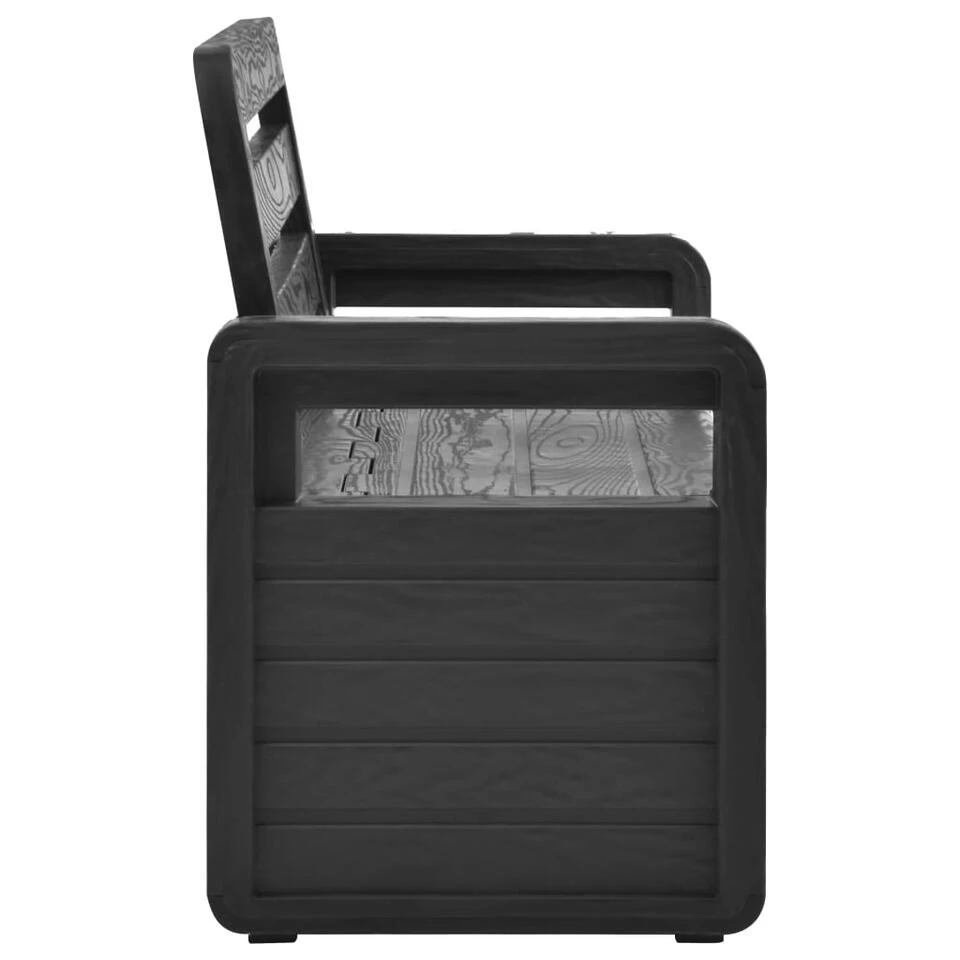VidaXL Tuinopbergbank 132,5 Cm Kunststof Antraciet - Afbeelding 3