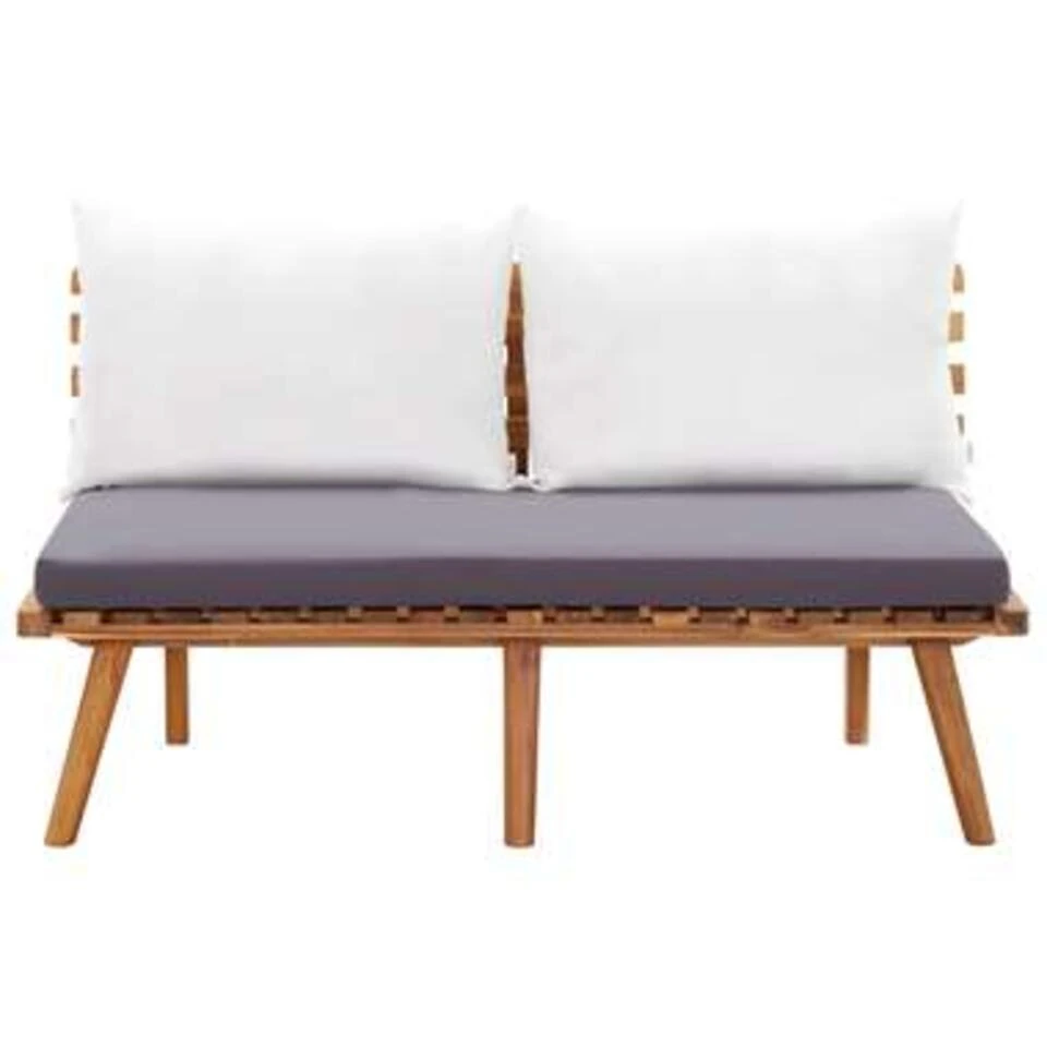 VidaXL Tuinbank Met Kussens 115 Cm Massief Acaciahout - Afbeelding 2