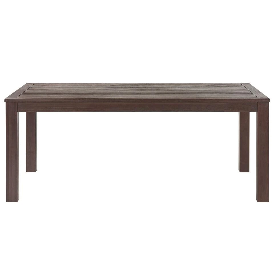 Beliani Eettafel TUSCANIA - Donkere Houtkleur Eucalyptushout - Afbeelding 4