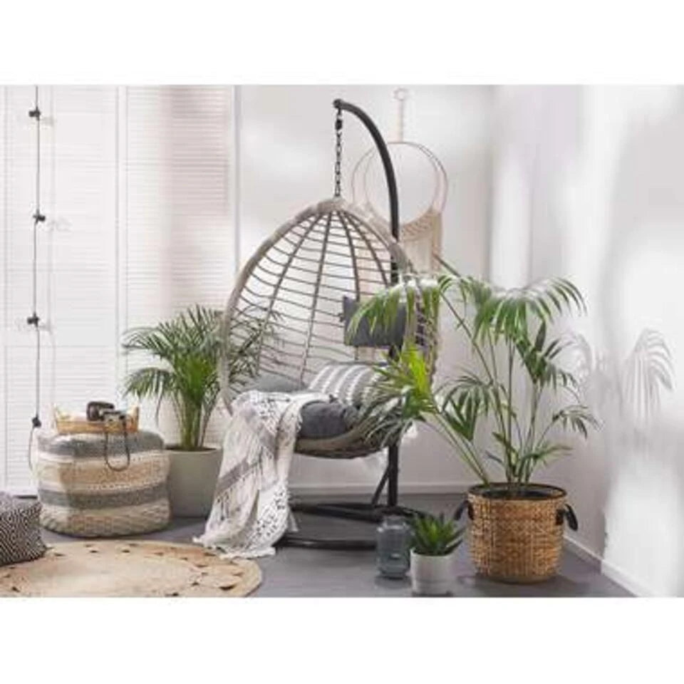 Beliani Hangstoel TOLLO - Grijs Pe Rotan - Afbeelding 2