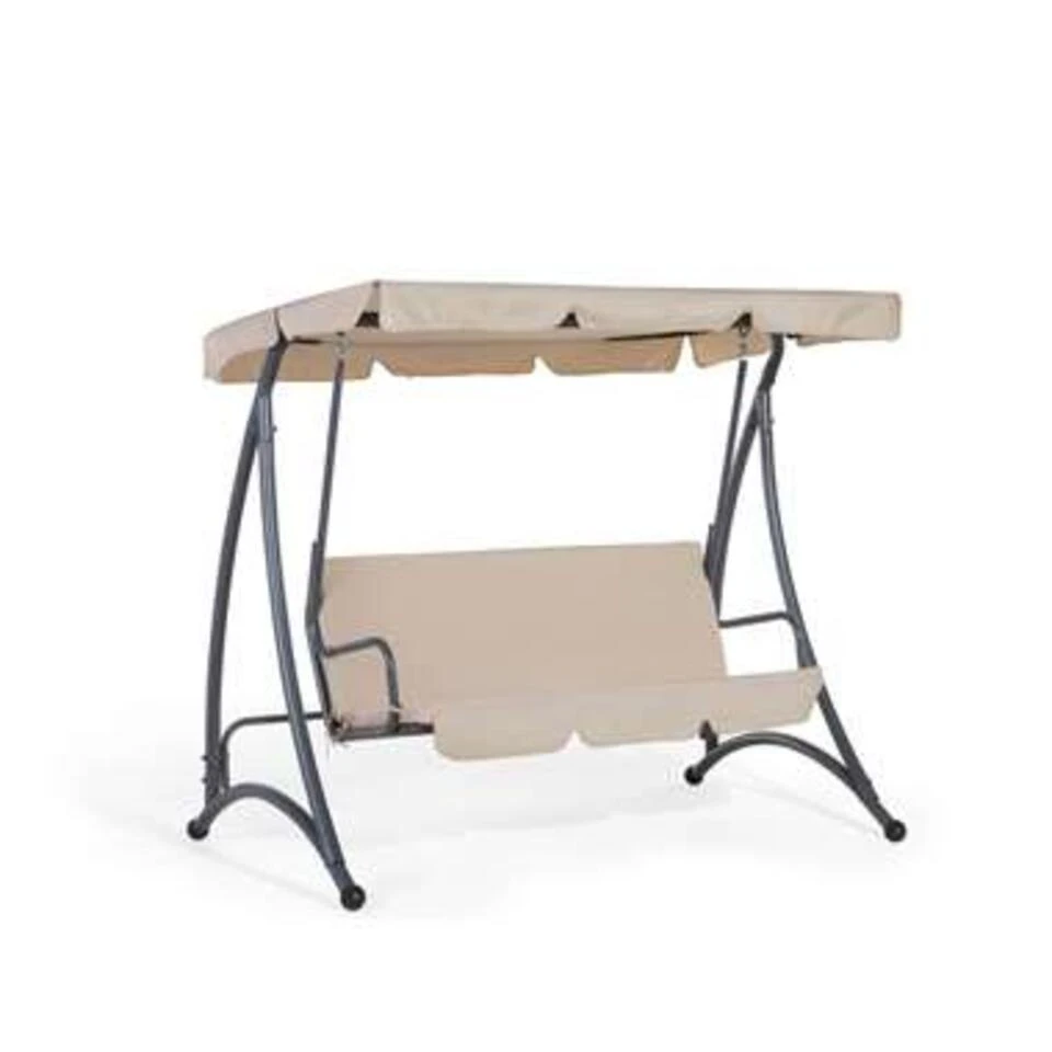 Beliani Schommelbank TEMPLE - Beige Polyester - Afbeelding 4